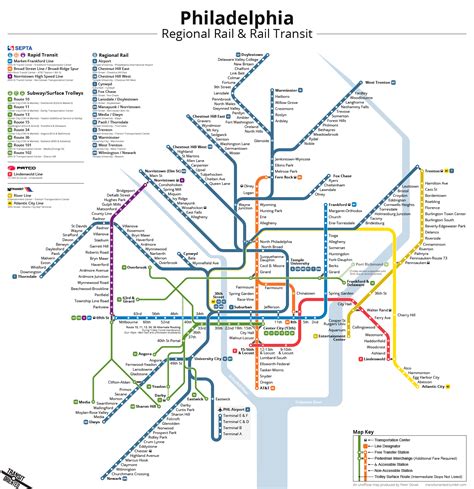 Unofficial Philadelphia Rail Transit Map :: Behance