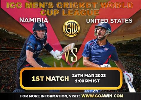 ICC Men’s Cricket World Cup League | 1st Match | March 26,2023 | 1:00 ...