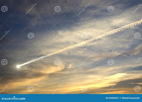 Flying Meteor Stock Image - Image: 29469621