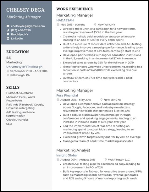 8 Marketing Manager Resume Examples for 2022 (2022)