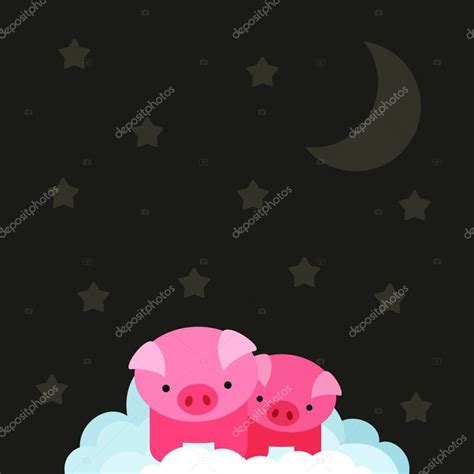 Pig Cloud Vector Illustration - Vettoriale Stock di ©YAY_Images 621642024