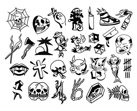 Friday the 13th flash sheet @ Gnostic Tattoo | Tattoo flash art, Tattoo ...