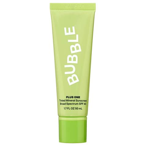 Bubble Skincare Plus One Tinted Sunscreen SPF 40, Everyday Care Sun ...