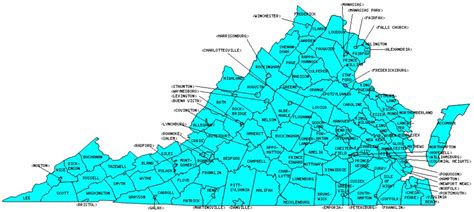 Virginia Counties Map With Roads