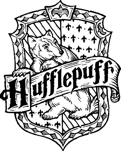 Hufflepuff Crest Emblem Badge SVG Harry Potter Hogwart's House Vector Illustration by RetroMatti ...