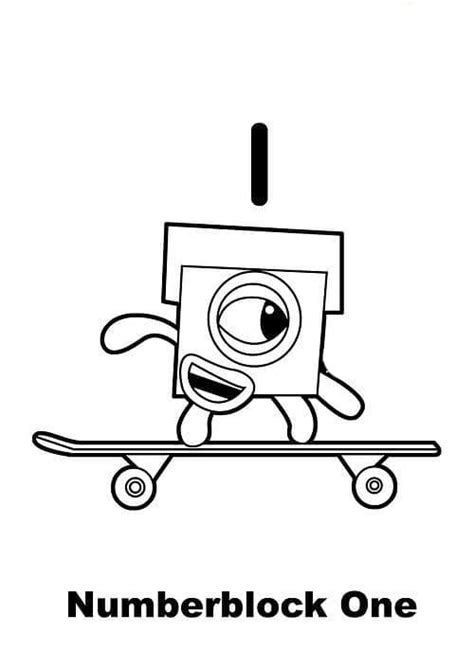 Numberblock One coloring page - Download, Print or Color Online for Free