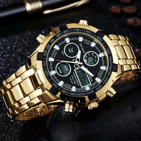 Luxury Wrist Watches Men Top Brand Gold Golden Watches Men Sports ...