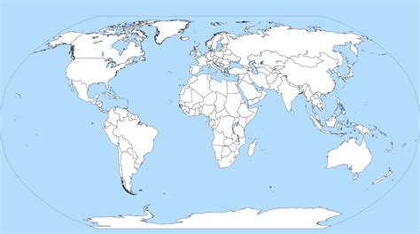 World Map Without Names.