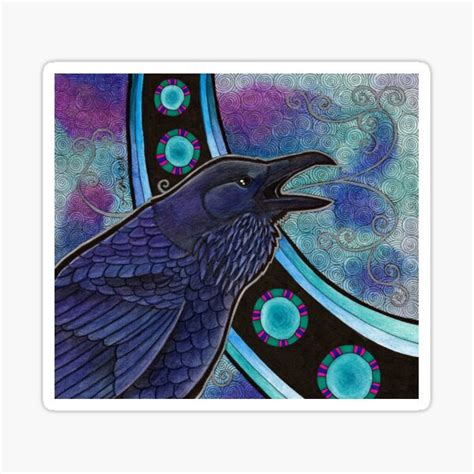 "Common Raven Totem" Sticker for Sale by Ravenari | Redbubble