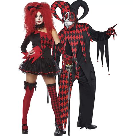 Adult Jesterina & Krazed Jester Couples Costumes