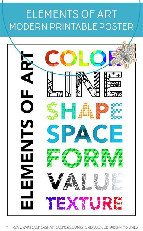 Modern Elements of Art Printable Poster in Two Sizes, Art Education ...