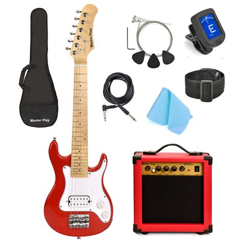 Master Play 30 Inch Electric Guitar,For Kids/beginner With Complete Starter Kit, 20 Watt Amp, 6 ...