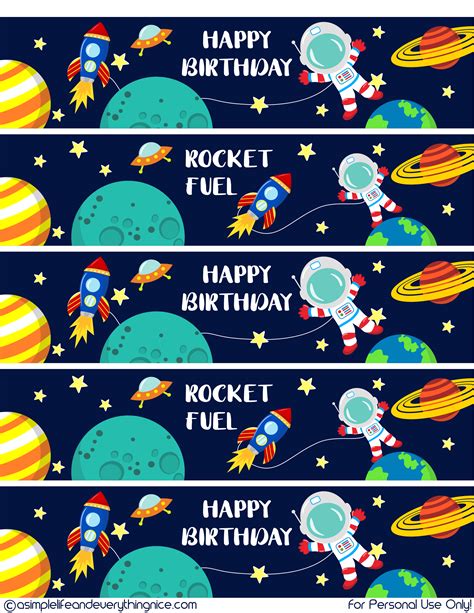 Free Printable Outer Space Rocket Banners - Free Printable Templates