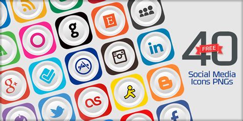 40 Free Social Media Icons (PNGs & Ai File)