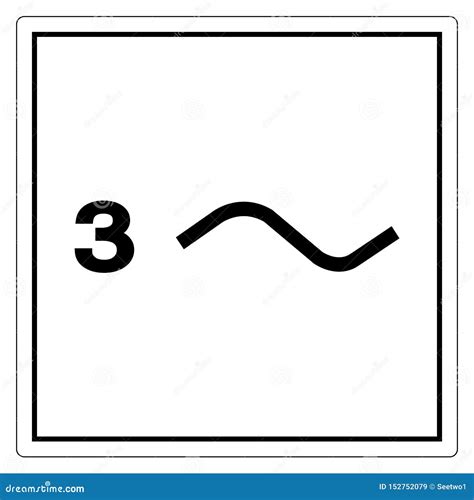 Three Phase Power Symbol Sign Isolate on White Background,Vector Illustration EPS.10 Stock ...