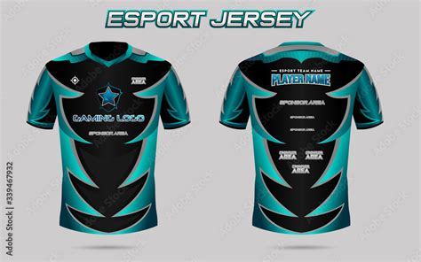 Esport Jersey Design with Dummy Logo and Sponsorship Stock Vector | Adobe Stock