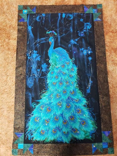 Beautiful Peacock Panel Pieced Border 48 1/2 by 29 1/2 | Etsy in 2020 | Peacock quilt, Quilt ...