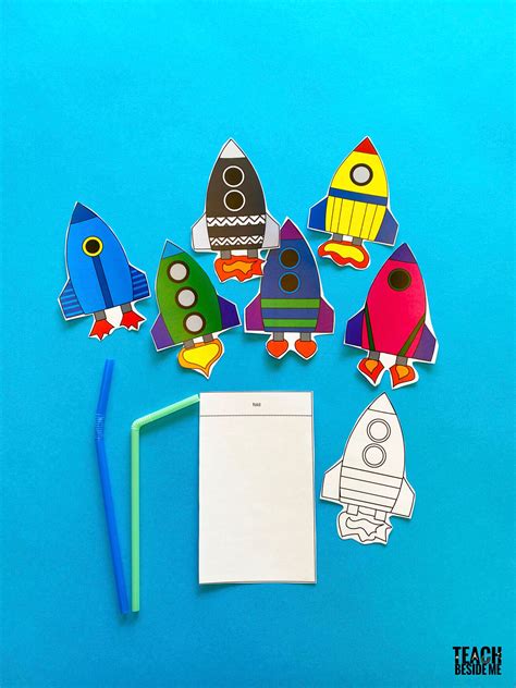 Straw Rocket with Printable Template - Teach Beside Me