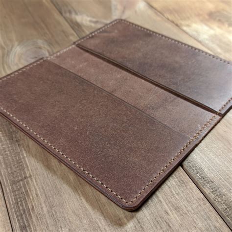 Vegetable tanned leather checkbook cover, Mens leather checkbook cover ...