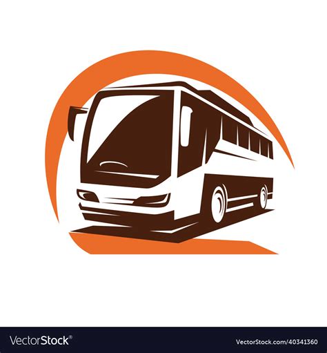 Modern tour bus symbol stylized icon for logo Vector Image