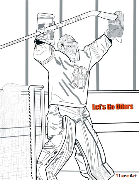 Mike Smith Edmonton Oilers Coloring Pages Kids Children Hockey NHL ...