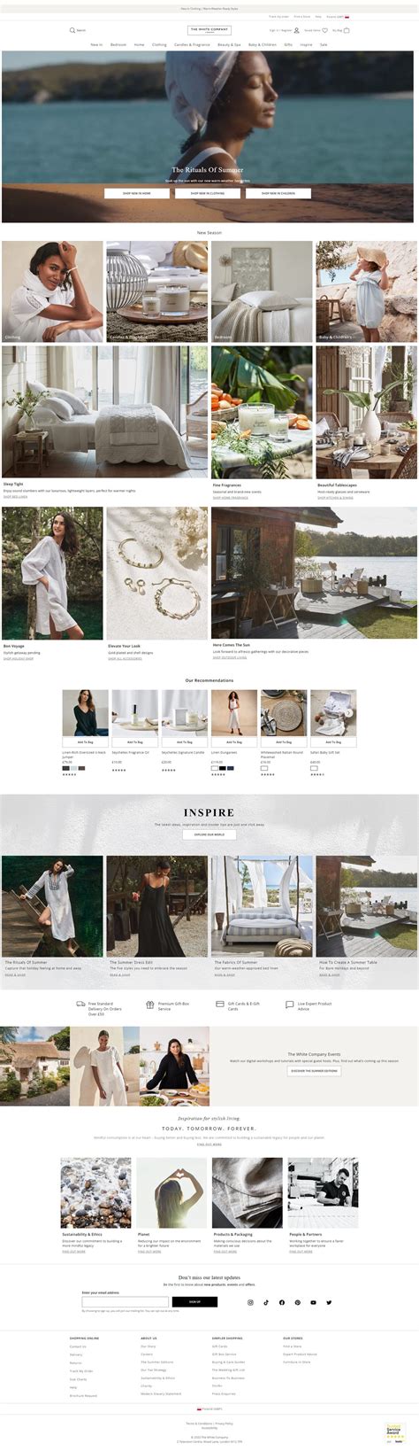 The White Company | eCommerce Website Design Gallery & Tech Inspiration