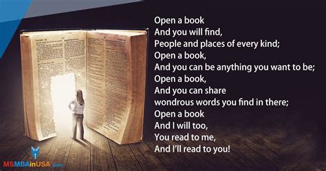 Open a book…. #StudyinUSA #Poem #PoemOfTheDay Via MSMBAinUSA Poem A Day, Word Find, Poems, Cards ...