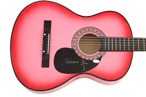 MELANIE SAFKA SIGNED AUTOGRAPH FULL SIZE PINK ACOUSTIC GUITAR WOODSTOCK ...