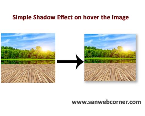 Simple shadow effect on hover image using css3