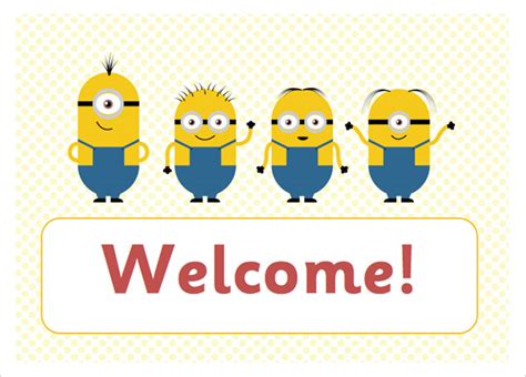 Editable Welcome Poster (Minions) | Free Early Years & Primary Teaching ...