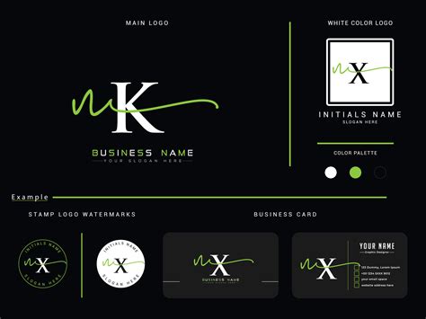 Initial Fashion Nk Logo Icon, Luxury NK Modern Signature Logo And ...