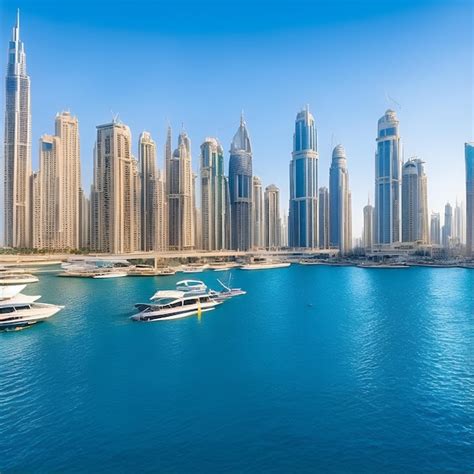 Premium AI Image | Dubai Marina sea view point