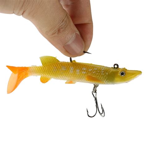 2PCS/LOT Lifelike Soft Fishing Lure Yellow Bait Wobblers Artificial Fishing Lures 10.5cm/15g-in ...