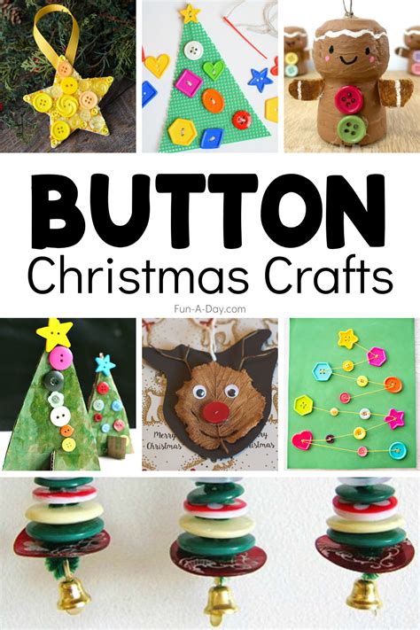 Button Christmas Crafts for Kids to Make - Fun-A-Day!