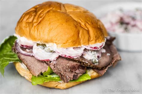 Roast Beef Sandwich with Spicy Mayo Radishes - The Endless Meal®