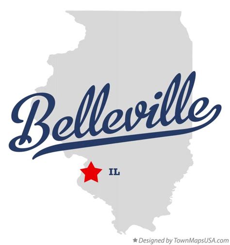 Map of Belleville, IL, Illinois