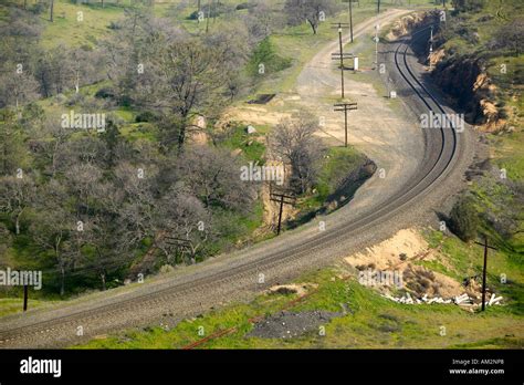 The Tehachapi Train Loop near Tehachapi California is the historic ...