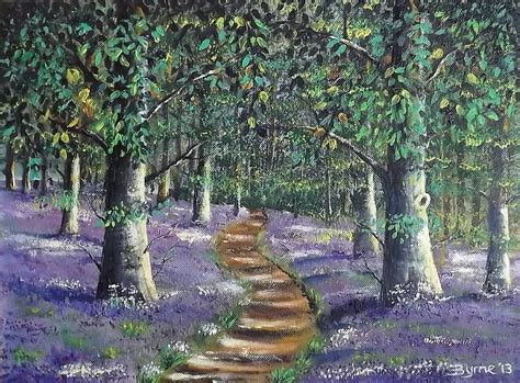 Bluebell Walk Painting by David Byrne - Pixels