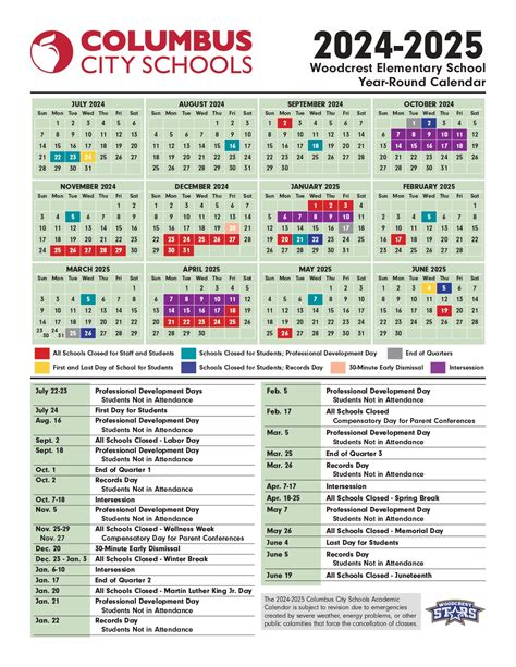 Columbus City Schools Calendar 2024-2025 [Public Schools]