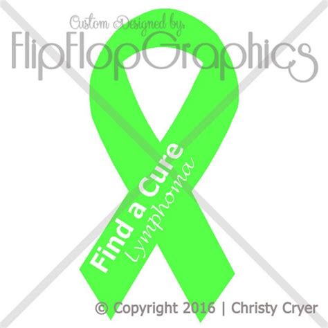 Lime Green Awareness Ribbon Lymphoma Vinyl Graphic Sticker