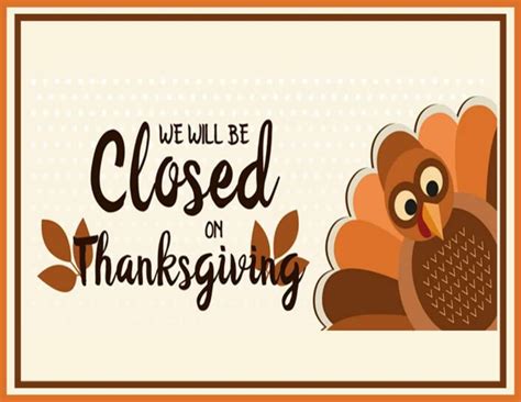 Free Printable Closed For Thanksgiving Signs - Free Printable Templates