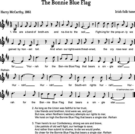 Bonnie Blue Flag - Beth's Notes