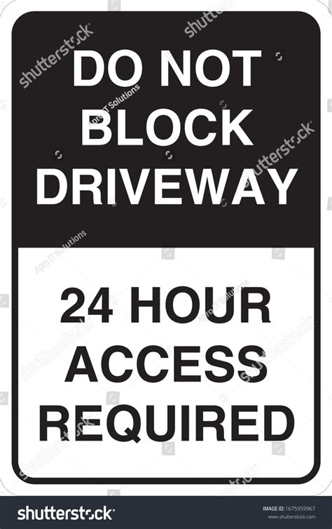 90 Do not block driveway sign Images, Stock Photos & Vectors | Shutterstock