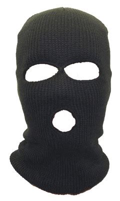 Three Hole Knit Ski Mask - Black 3056 - Private Island Party