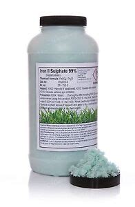 1kg Iron Sulphate heptahydrate 99% pure Moss killer/LAWN FERTILISER/LAWN GREEN | eBay