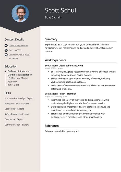 Boat Captain Resume Example (Free Guide)