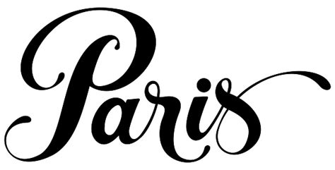 Paris Custom Calligraphy Text Stock Illustration - Download Image Now - iStock