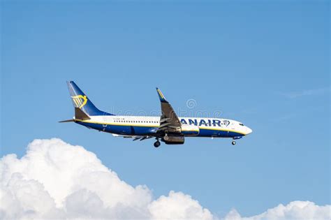 Boeing 737-8AS B738 Ryanair Airline with Registration EI-EBA, Irish Flag. Editorial Image ...