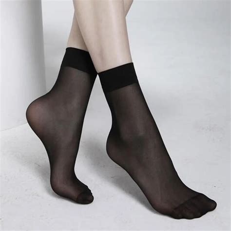 Aliexpress.com : Buy 10 Pairs/ lot Womens Short Sock Thin Transparent ...