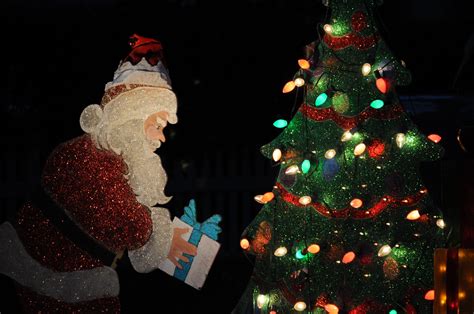 Lighted Santa Claus Decoration Free Stock Photo - Public Domain Pictures